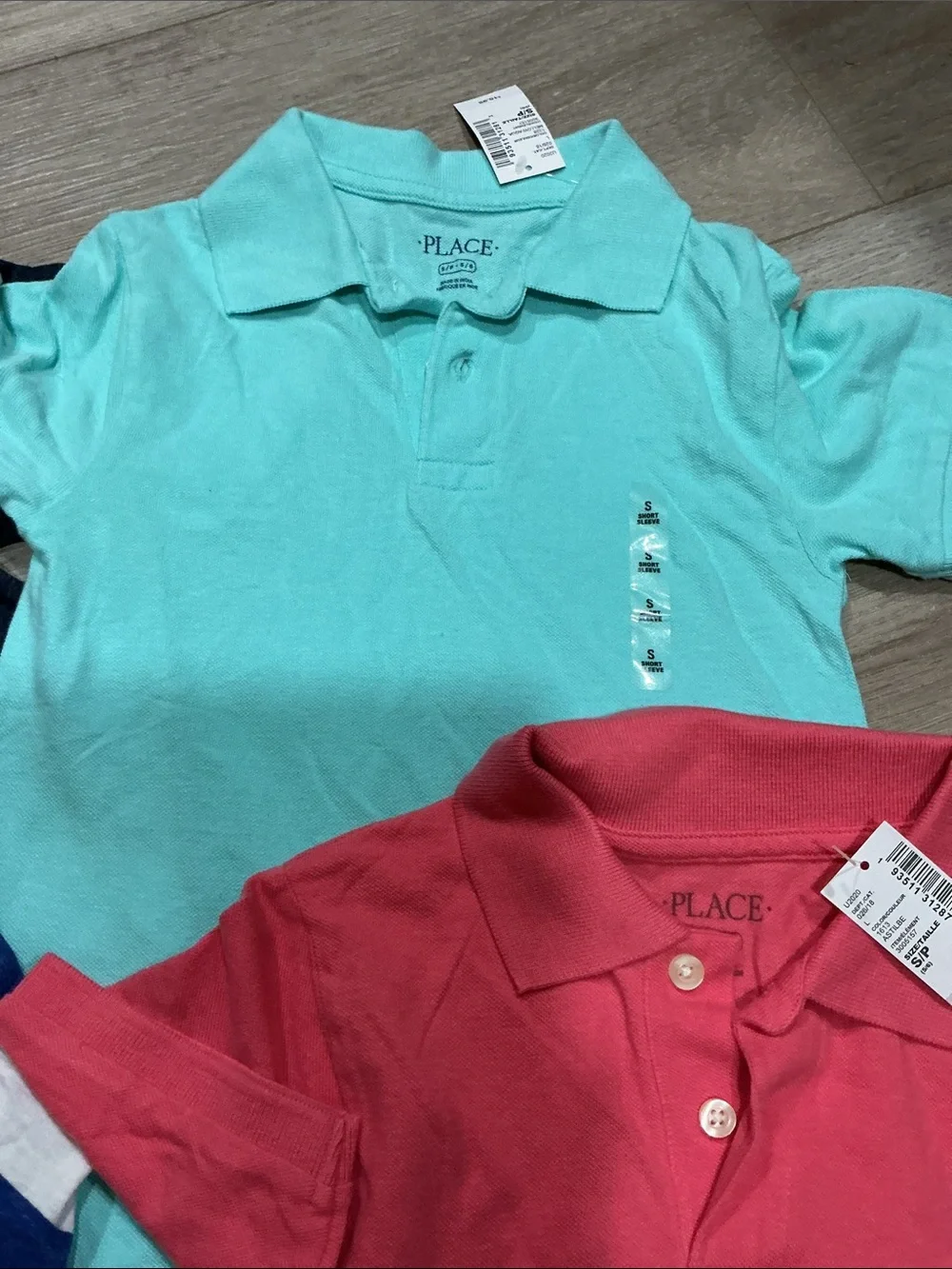 Bundle)The Children's Place Boys' Polo Pack - Navy, Aqua, Blue Stripe, Coral